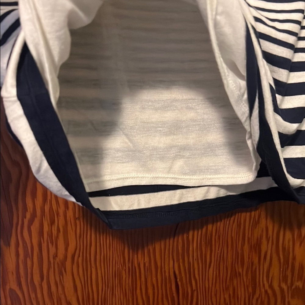 NWT Max Studio Womens Medium Lined Classic Navy and White Striped Skirt - Picture 4 of 6